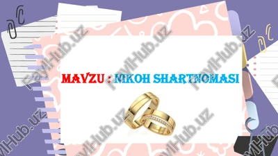nikoh shartnomasi — PPTX