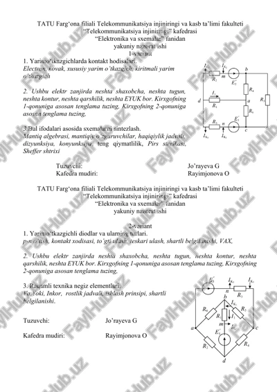 integral mikrosxemalar — DOCX