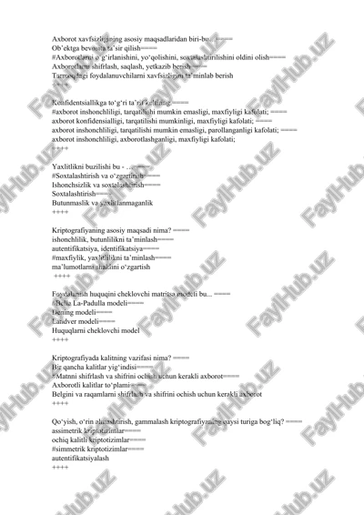 kriptografiya — DOCX