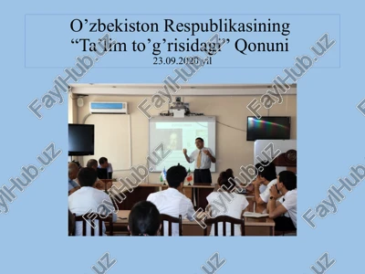 ta'limto'g'risidagi qonun — PPTX