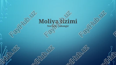 moliya tizimi — PPTX