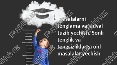 tenglama va jadval masalalari — PPTX
