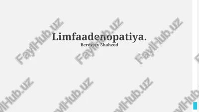 limfaadenopatiya — PPTX