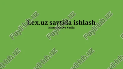 lex.uzda ishga qabul qilish jarayoni — PPTX