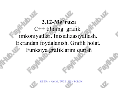 c/c++ tilining grafik imkoniyatlari — PPT