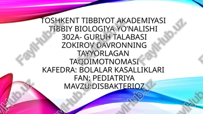 davronning tayyorlagan taqdimotnomasi — PPTX