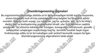 disembriogenezningstigmalari — PPTX