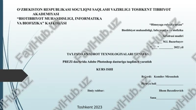 adobe photoshop dasturi taqdimoti — PPTX