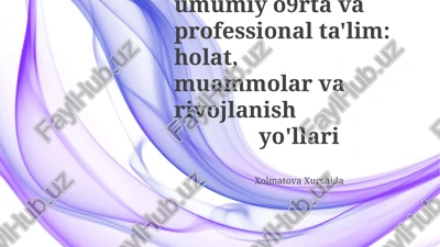 maktabgacha ta'lim: hozirgi holat va istiqbollar — PPTX