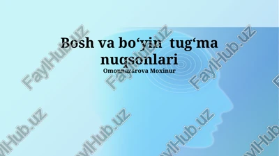 bosh va boʻyin tugʻma nuqsonlari — PPTX