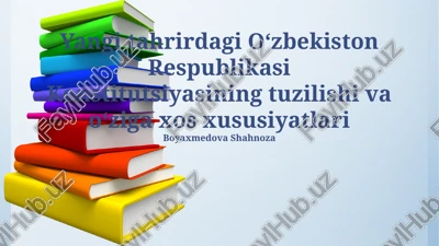 yangi tahrirdagi o'zbekiston respublikasi konstitutsiyasining tuzilishi va oʻziga xos xususiyatlari — PPTX