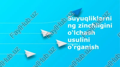 suyuqliklarning zinchligini o‘lchash usulini o‘rganish — PPTX