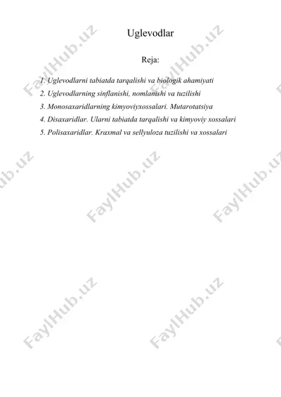 uglevodlar — DOCX