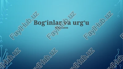 bo'g'inlar va urgʻu — PPTX