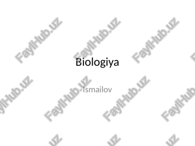 biologiya — PPTX