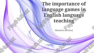 the importance of language games in english language teaching — PPTX