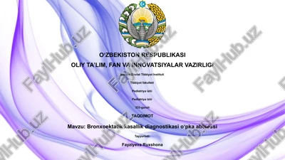 bronxoektatik kasallik diagnostikasi oʻpka abtsessi — PPTX