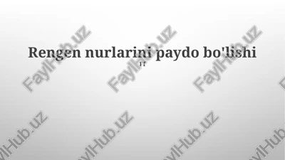 kamalak nurlarining paydo bo'lishi — PPTX