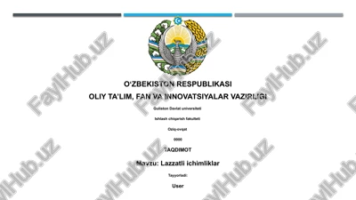 lazzatli ichimliklar — PPTX