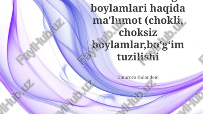 skelet va uning boylamlari haqida ma'lumot — PPTX
