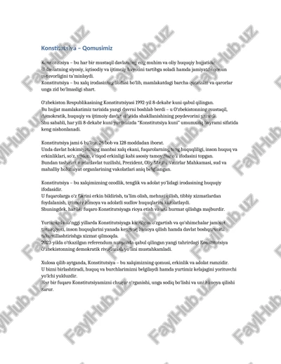konstitutsiya qomusimiz — DOCX
