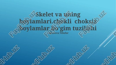skelet va uning boylamlari — PPTX