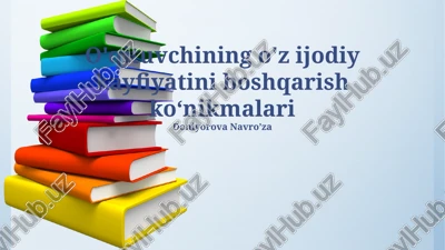 ijodiy kayfiyatni boshqarish ko‘nikmalari — PPTX