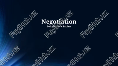 fundamentals of negotiation — PPTX