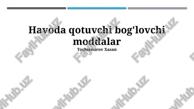 havoda qotadigan bog'lovchilar — PPTX