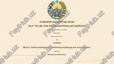 isitma patologiyasi — PPTX