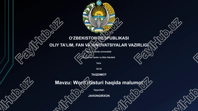 word dasturi — PPTX
