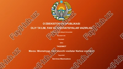 miometryga tasir etuvchi vositalar — PPTX