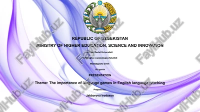 the importance of language games in english language teaching — PPTX