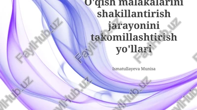 o'qish ko'nikmalarini yaxshilash — PPTX