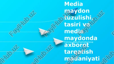 ommaviy axborot vositalari tuzilishi va tarqatish madaniyati — PPTX