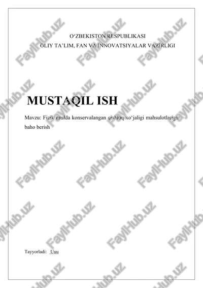 fizikaviy saqlash usullari — DOCX