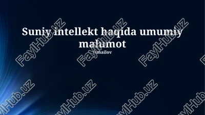 sun'iy intellekt — PPTX