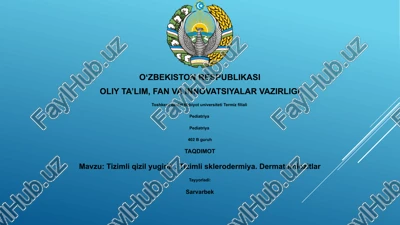 tizimli qizil yugirik. tizimli sklerodermiya. dermatomiozitlar — PPTX