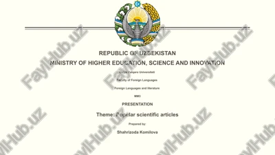popular scientific articles — PPTX