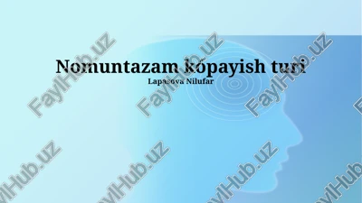 nomuntazam kópayish turi — PPTX