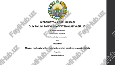 inklyuziv taʼlim — PPTX