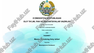 r.gukning ilmiy ishlari — PPTX