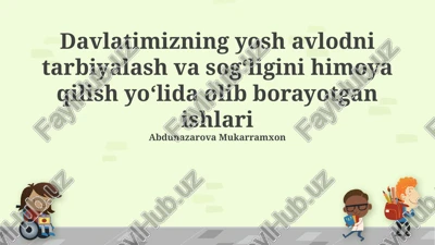 sog'lom avlod uchun — PPTX