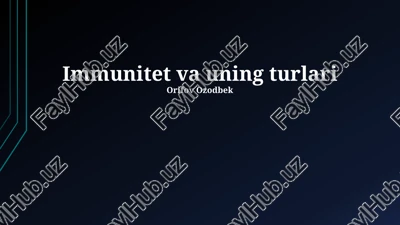 immunitet va uning turlari — PPTX