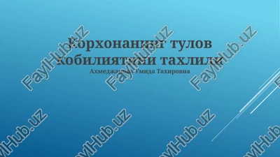 to'lov qobiliyatini tahlil qilish — PPTX