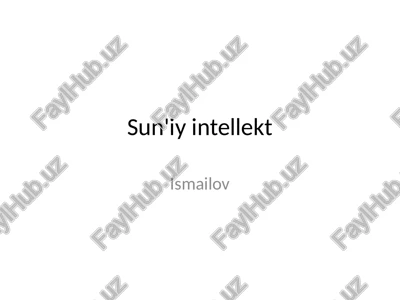 sun'iy intellekt — PPTX