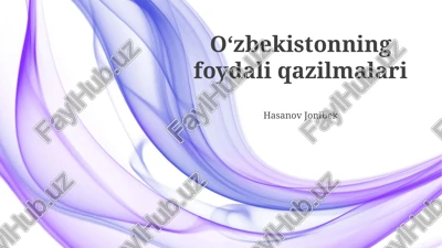 o'zbekistonning mineral resurslari — PPTX
