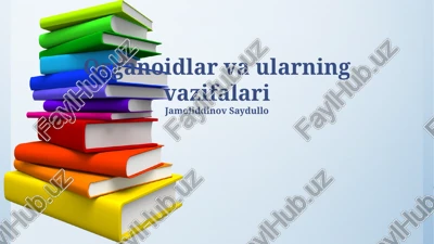organoidlar va ularning vazifalari — PPTX