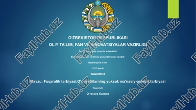fuqarolik tarbiyasi — PPTX