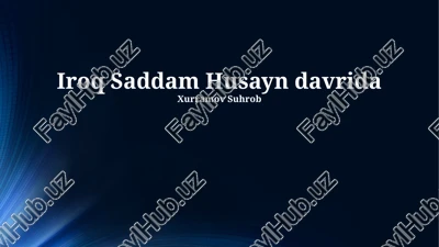 iroq saddam husayn davrida — PPTX
